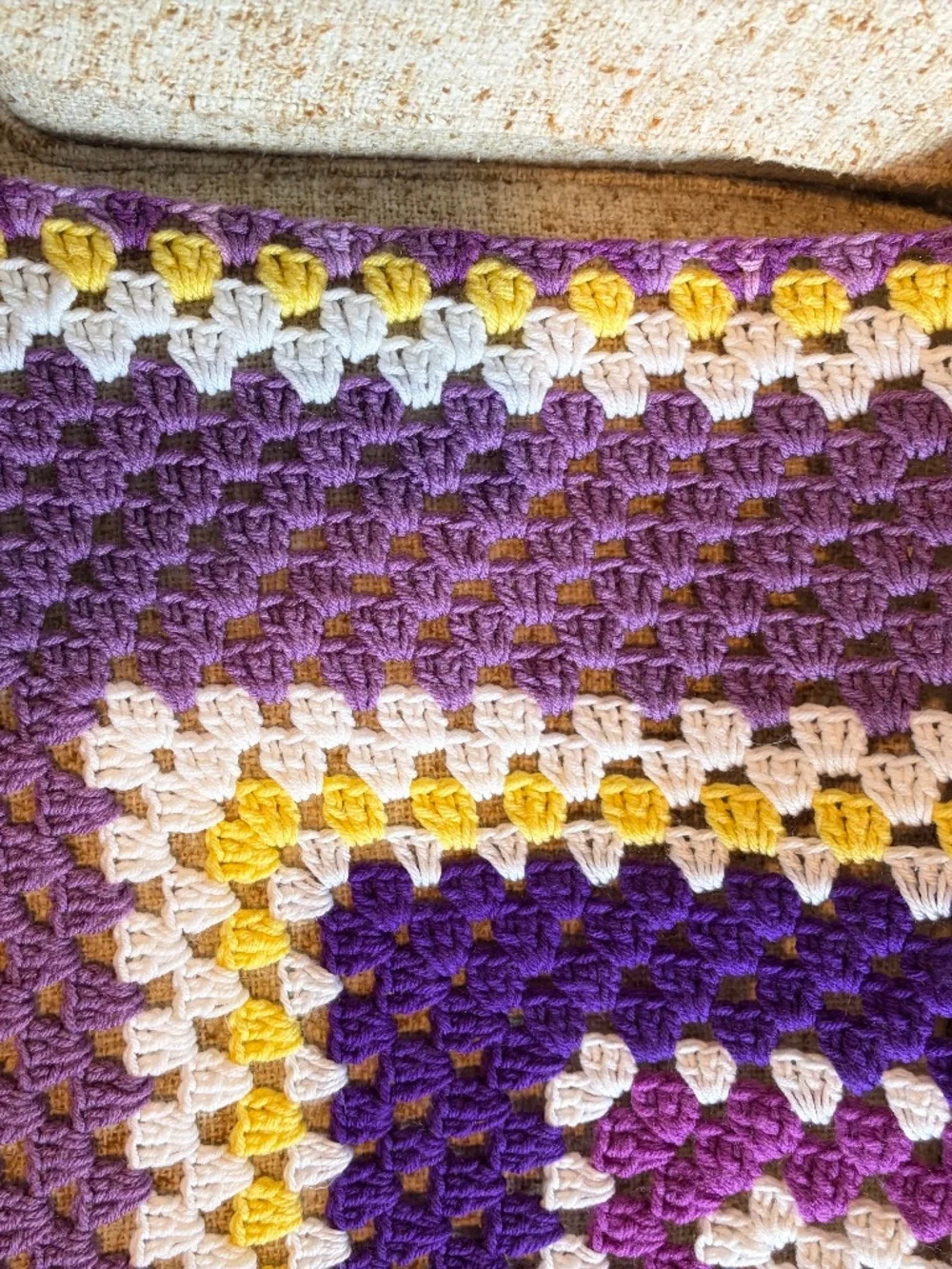 Granny Square handma crochet blanket 42